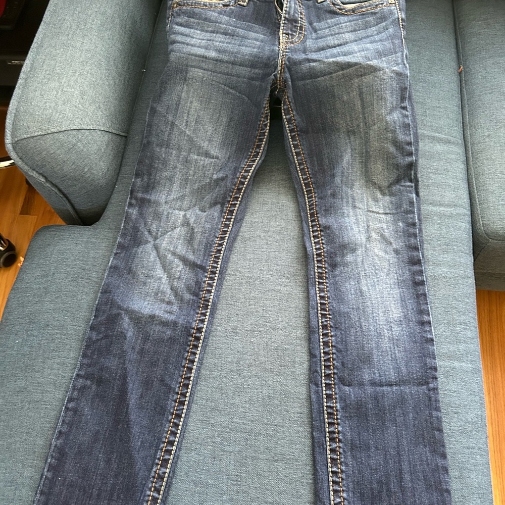 Kut from the Kloth Blue Skinny Jeans with Vintage-Inspired Fading